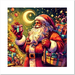 Captivating Christmas: Unleash Cheer with Unique Santa Claus Illustrations! Posters and Art